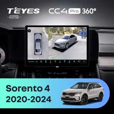 Штатная магнитола Teyes CC4 Pro 360 12/256 Kia Sorento 4 MQ4 (2020-2024) (11")
