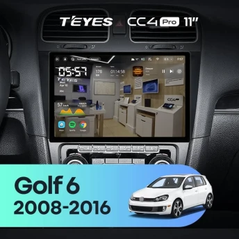 Штатная магнитола Teyes CC4 Pro 12/256 Volkswagen Golf 6 (2008-2016) (11")