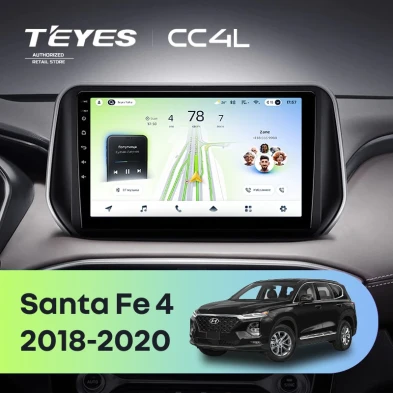 Штатная магнитола Teyes CC4L 6/64 Hyundai Santa Fe 4 (2018-2020)