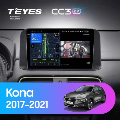 Штатная магнитола Teyes CC3 2K 360 6/128 Hyundai Kona (2017-2021)