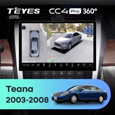 Штатная магнитола Teyes CC4 Pro 360 8/128 Nissan Teana J31 (2003-2008) F2 (11")
