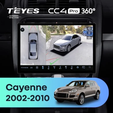 Штатная магнитола Teyes CC4 Pro 360 8/128 Porsche Cayenne I 1 9PA (2002-2010) (13")
