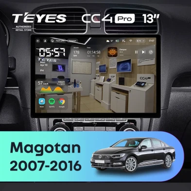 Штатная магнитола Teyes CC4 Pro 12/256 Volkswagen Magotan (2007-2016) (13")