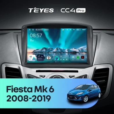 Штатная магнитола Teyes CC4 Pro 12/256 Ford Fiesta Mk 6 (2008-2019) F2 Тип-B