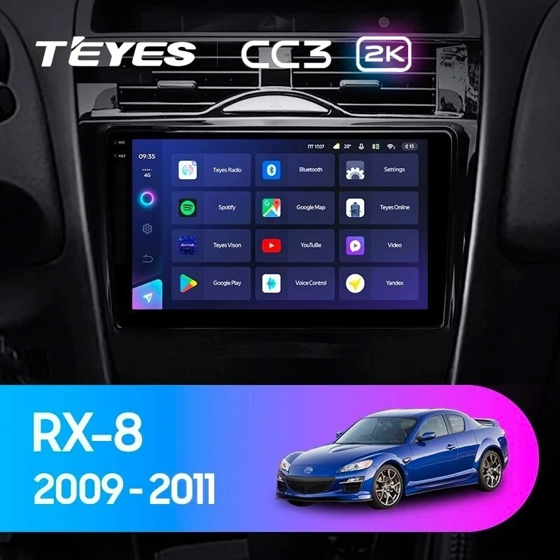 Штатная магнитола Teyes CC3 2K 360 6/128 Mazda RX-8 SE (2009-2011)