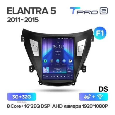 Штатная магнитола Tesla style Teyes TPRO 2 4/64 Hyundai Elantra 5 JK GD MD UD (2011-2015) F1