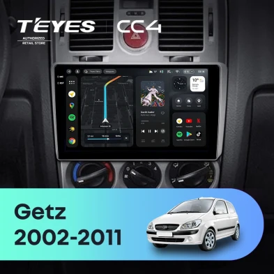Штатная магнитола Teyes CC4 6/64 Hyundai Getz (2002-2011) F2