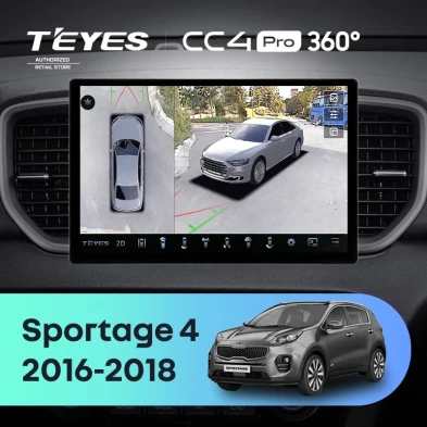 Штатная магнитола Teyes CC4 Pro 360 12/256 Kia Sportage 4 QL (2016-2018) Тип-B (13")