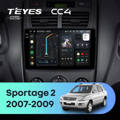 Штатная магнитола Teyes CC4 6/64 Kia Sportage 2 (2007-2009)