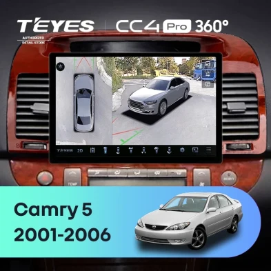 Штатная магнитола Teyes CC4 Pro 360 8/128 Toyota Camry 5 XV 30 (2001-2006) Тип-B (11")