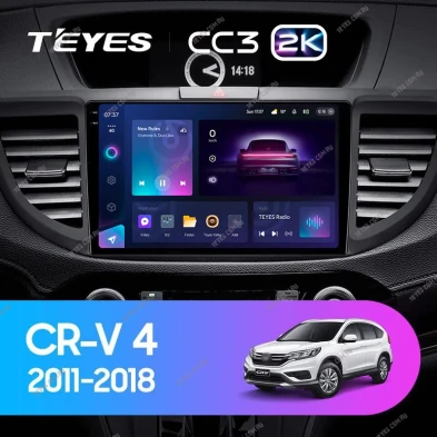 Штатная магнитола Teyes CC3 2K 4/64 Honda CR-V 4 RM RE (2011-2018) 9" Тип-B