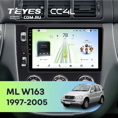 Штатная магнитола Teyes CC4L 6/64 Mercedes ML W163 (1997-2005) (черная)