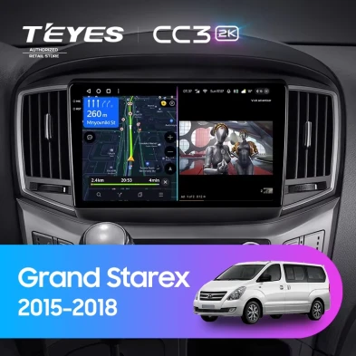 Штатная магнитола Teyes CC3 2K 4/64 Hyundai Grand Starex (2015-2018) F2 (13")