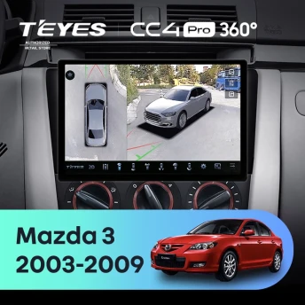Штатная магнитола Teyes CC4 Pro 360 12/256 Mazda 3 1 BK (2003-2009) (11")