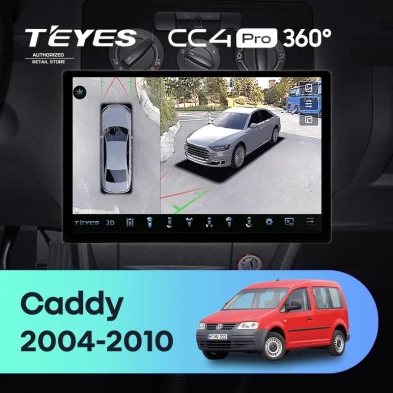 Штатная магнитола Teyes CC4 Pro 360 8/128 Volkswagen Caddy 2K (2004-2010) (13")