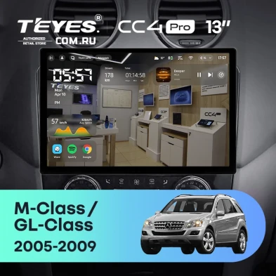 Штатная магнитола Teyes CC4 Pro 12/256 Mercedes-Benz ML-Class (2005-2009) F3 (13") (Матовая)