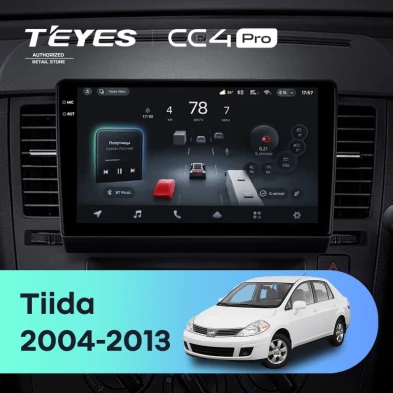 Штатная магнитола Teyes CC4 Pro 8/128 Nissan Tiida C11 (2004-2013) F1