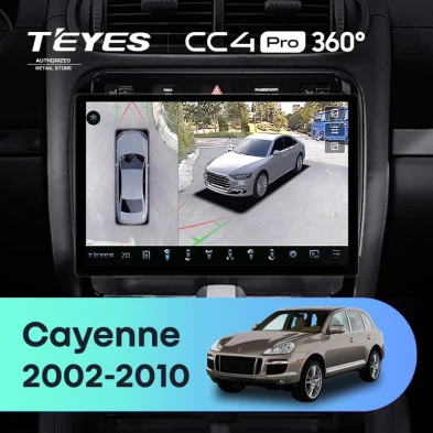 Штатная магнитола Teyes CC4 Pro 360 8/128 Porsche Cayenne I 1 9PA (2002-2010) (11")
