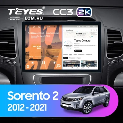 Штатная магнитола Teyes CC3 2K 4/32 Kia Sorento 2 II XM (2012-2021) F1 (11")