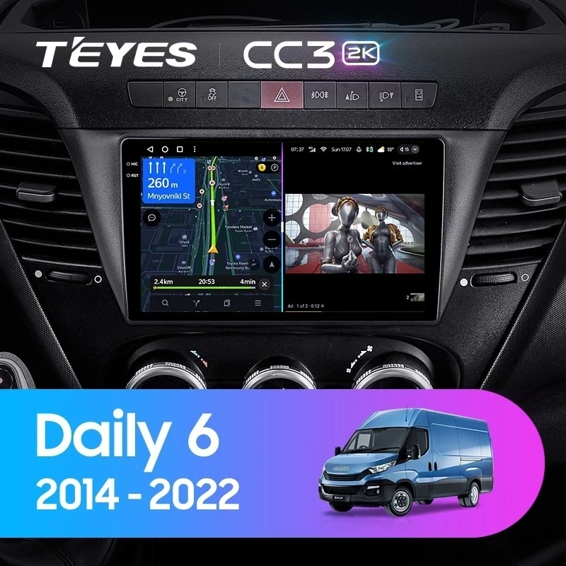 Штатная магнитола Teyes CC3 2K 4/64 Iveco Daily 6 (2014-2022)