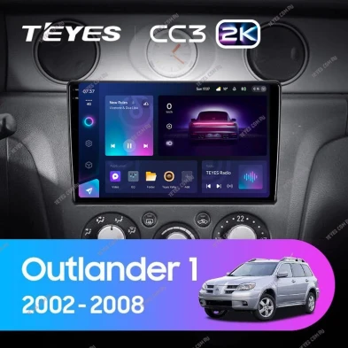 Штатная магнитола Teyes CC3 2K 360 6/128 Mitsubishi Outlander 1 (2002-2008) F1
