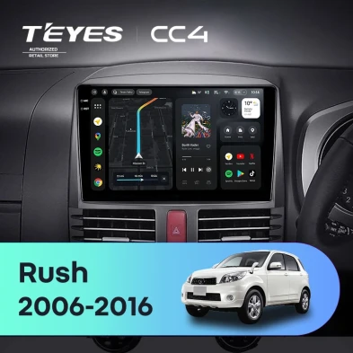 Штатная магнитола Teyes CC4 8/128 Toyota Rush J200 (2006-2016) Правый руль