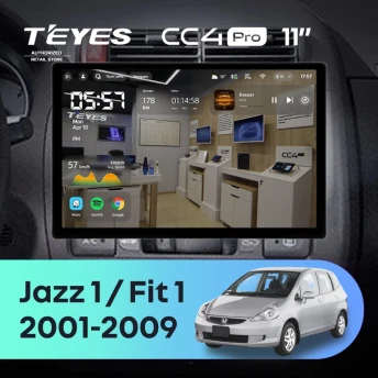 Штатная магнитола Teyes CC4 Pro 8/128 Honda Fit 1 (2001-2009) (11")