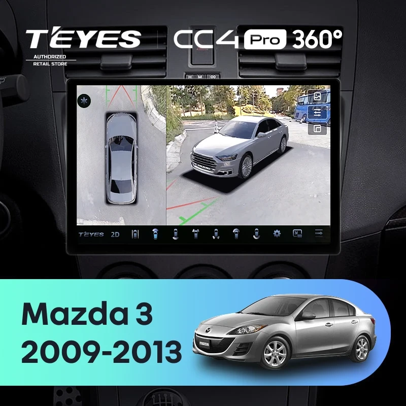 Штатная магнитола Teyes CC4 Pro 360 12/256 Mazda 3 2 (2009-2013) (13")