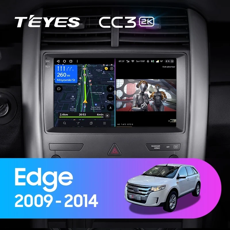 Штатная магнитола Teyes CC3 2K 6/128 Ford Edge U387 (2009-2014)