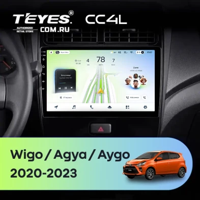 Штатная магнитола Teyes CC4L 6/64 Toyota Wigo/Agya (2020-2023) F1