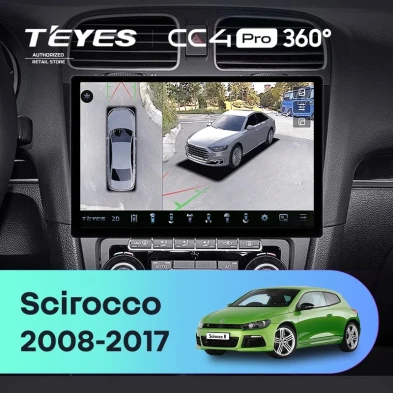 Штатная магнитола Teyes CC4 Pro 360 12/256 Volkswagen Scirocco (2008-2017) (11")