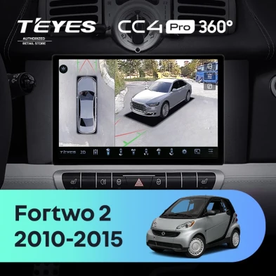 Штатная магнитола Teyes CC4 Pro 360 8/128 Mercedes-Benz Smart Fortwo 2 (2010-2015) F1 (11")