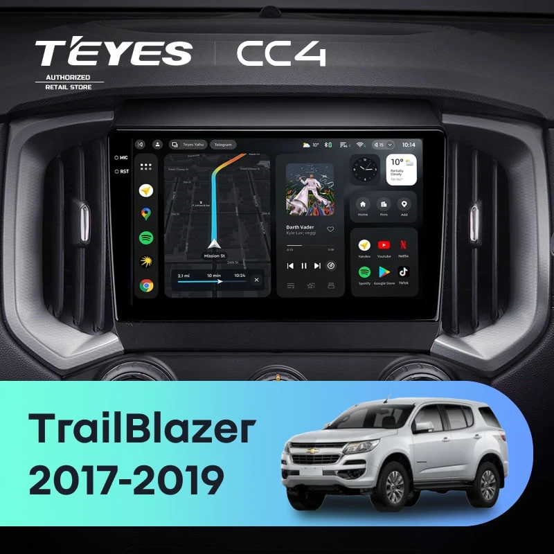 Штатная магнитола Teyes CC4 6/64 Chevrolet TrailBlazer (2017-2019)