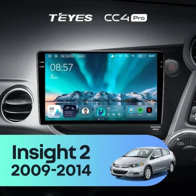 Штатная магнитола Teyes CC4 Pro 8/128 Honda Insight 2 (2009-2014) Правый руль