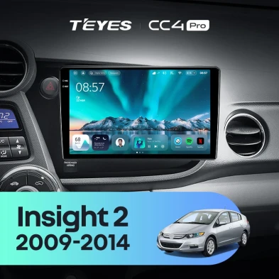Штатная магнитола Teyes CC4 Pro 8/128 Honda Insight 2 LHD (2009-2014)