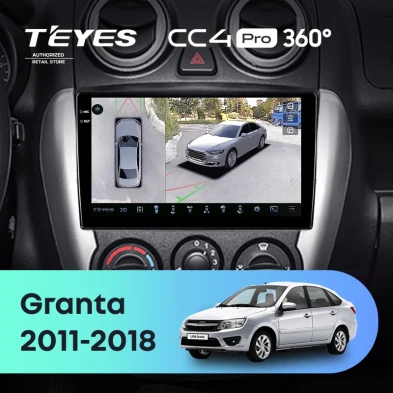 Штатная магнитола Teyes CC4 Pro 360 8/128 Lada Granta Sport (2011-2018) Тип-B