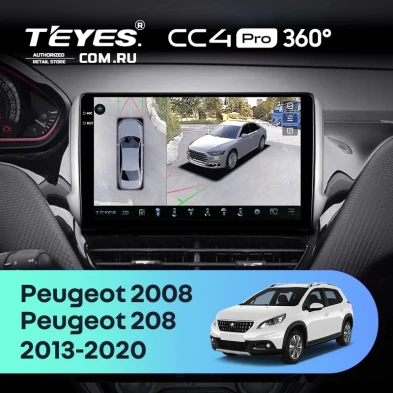Штатная магнитола Teyes CC4 Pro 360 12/256 Peugeot 208 (2013-2020)