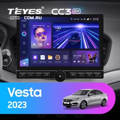 Штатная магнитола Teyes CC3 2K 6/128 Lada Vesta (2023-2026) F2 Тип-A (13" с кнопками)