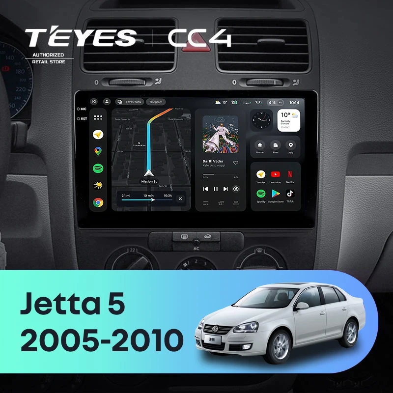 Штатная магнитола Teyes CC4 8/128 Volkswagen Jetta 5 (2005-2010)