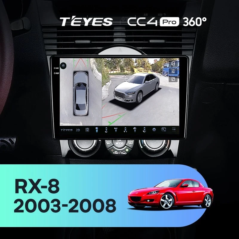 Штатная магнитола Teyes CC4 Pro 360 8/128 Mazda RX-8 SE (2003-2008)