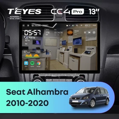 Штатная магнитола Teyes CC4 Pro 8/128 Seat Alhambra (2010-2020) (13")