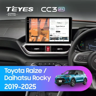 Штатная магнитола Teyes CC3 2K 360 6/128 Toyota Raize (2019-2026) F2 Правый руль