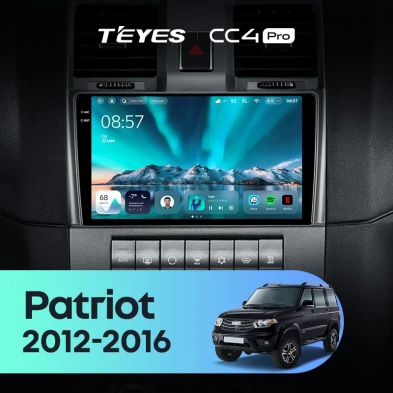 Штатная магнитола Teyes CC4 Pro 8/128 UAZ Patriot (2012-2016)