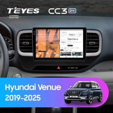 Штатная магнитола Teyes CC3 2K 4/64 Hyundai Venue (2019-2025)