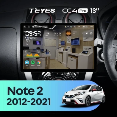 Штатная магнитола Teyes CC4 Pro 12/256 Nissan Note 2 E12 (2012-2021) (13")