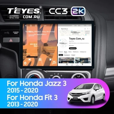 Штатная магнитола Teyes CC3 2K 4/32 Honda Jazz 3 (2015-2020) Тип-A (11")