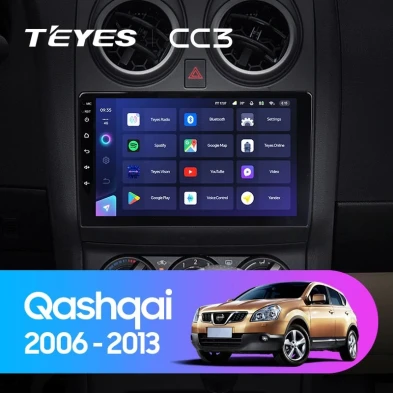Штатная магнитола Teyes CC3 4/32 Nissan Qashqai 1 J10 (2006-2013) F1