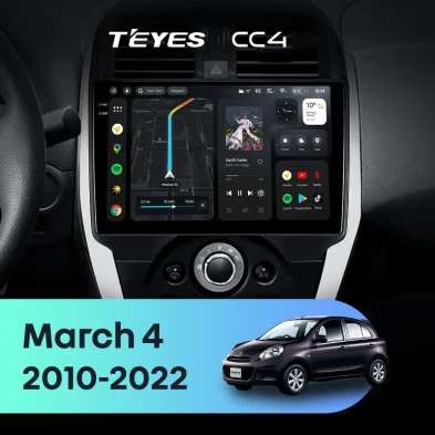 Штатная магнитола Teyes CC4 8/128 Nissan March 4 (K13) (2010-2022) F1