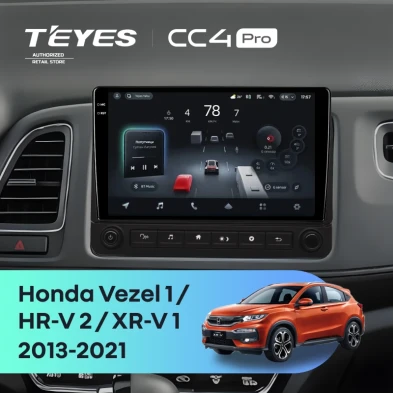 Штатная магнитола Teyes CC4 Pro 8/128 Honda Vezel 1 (2013-2021) F2 с кнопками