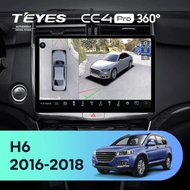 Штатная магнитола Teyes CC4 Pro 360 8/128 Haval H6 (2016-2018) (11")